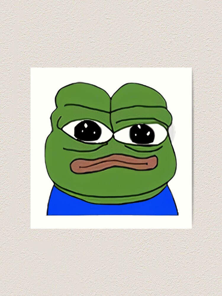 Pepe Stare Twitch Emote Art Print By Shopholo Redbubble