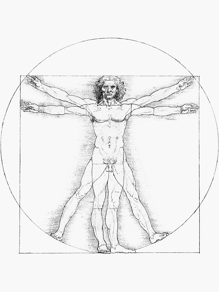 Vitruvian Man Sticker For Sale By Lexdigitalarts Redbubble