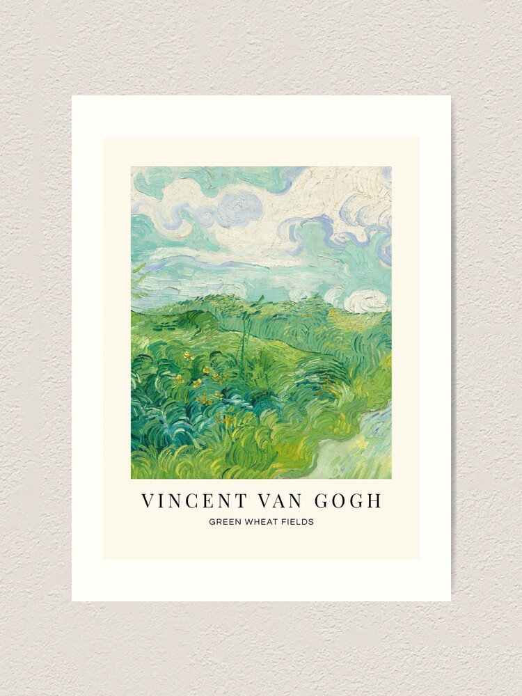 Lámina artística Campos de trigo verde de Vincent Van Gogh de