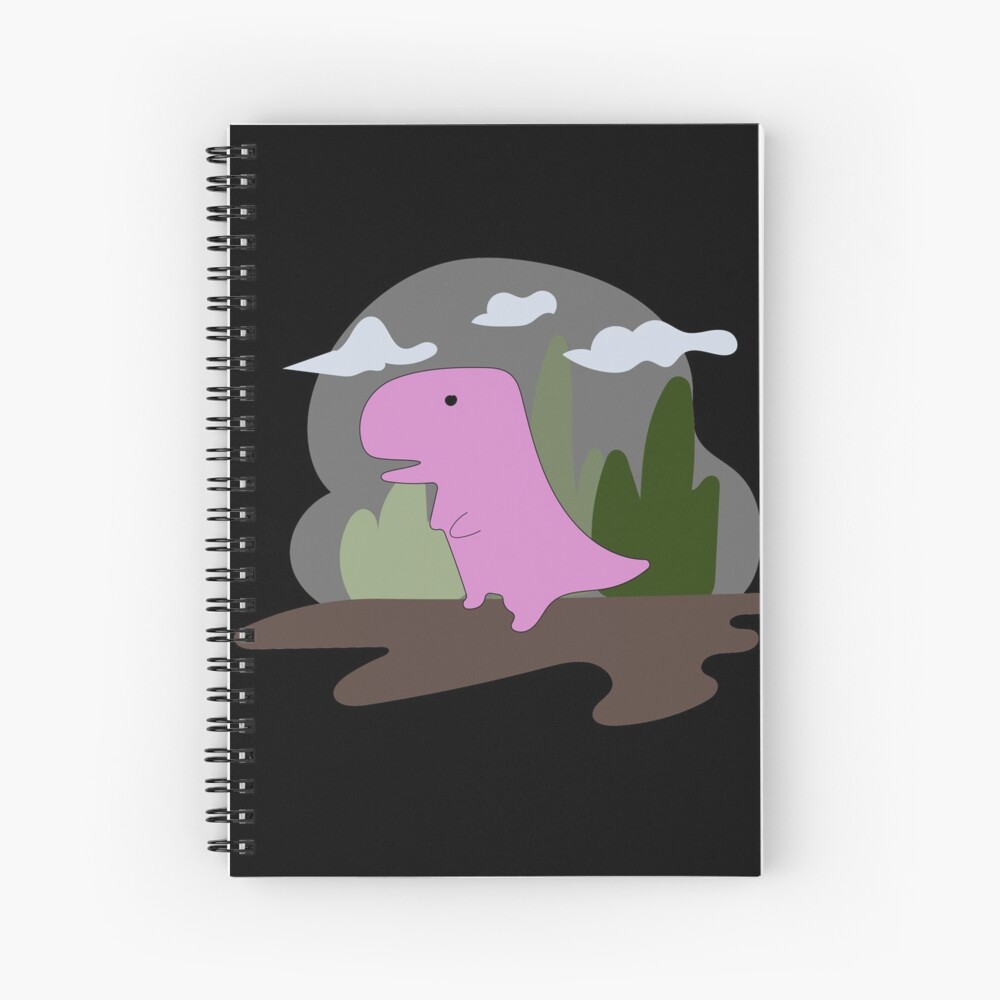 Cuaderno De Espiral Vector De Dinosaurios En Estilo De Dibujos