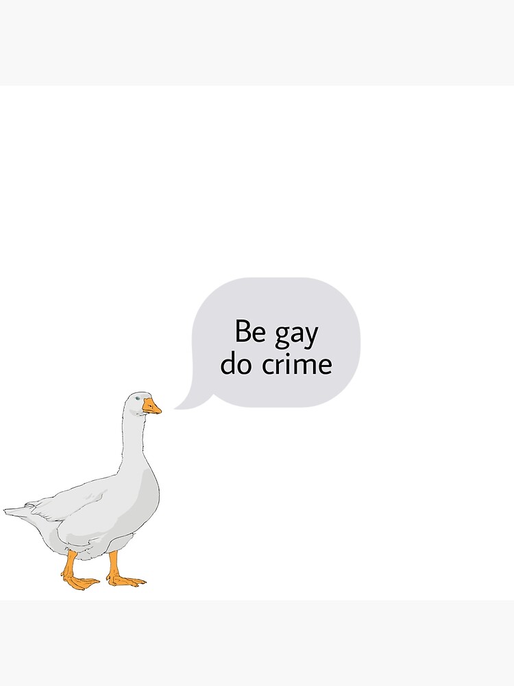 Be Gay Do Crime Fact Goose Poster By Designsbysaphia Redbubble