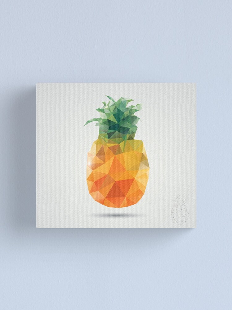 Geometric Polygonal Fruit Triangles Pineapple Canvas Print By