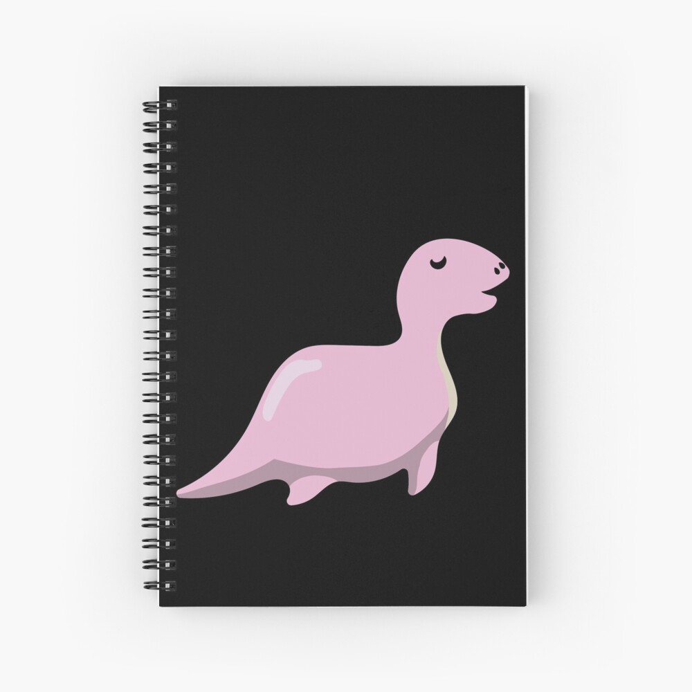 Cuaderno De Espiral Vector De Dinosaurios Rosa En Estilo De Dibujos