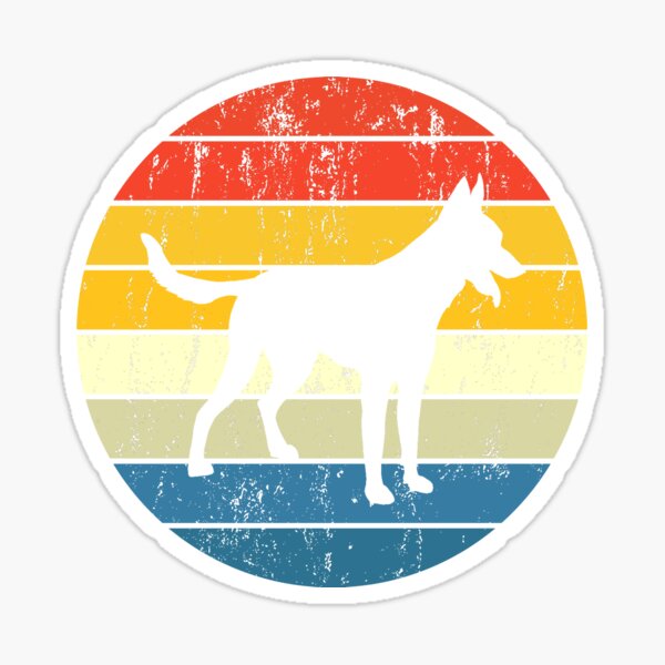 Vintage Malinois Retro Sunset Sticker For Sale By Insanius Redbubble