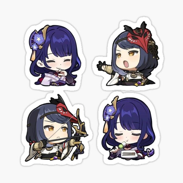 Baal Raiden Shogun Chibi Stickers Redbubble