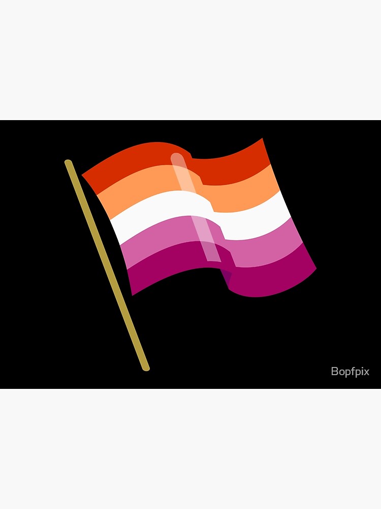 Lesbian Flag Waving The Lesbian Pride Flag Poster By Bopfpix Redbubble