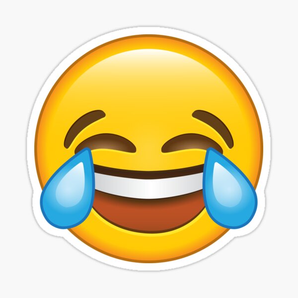 Laughing Crying Tears Of Joy Emoji Sticker For Sale By Stylecomfy