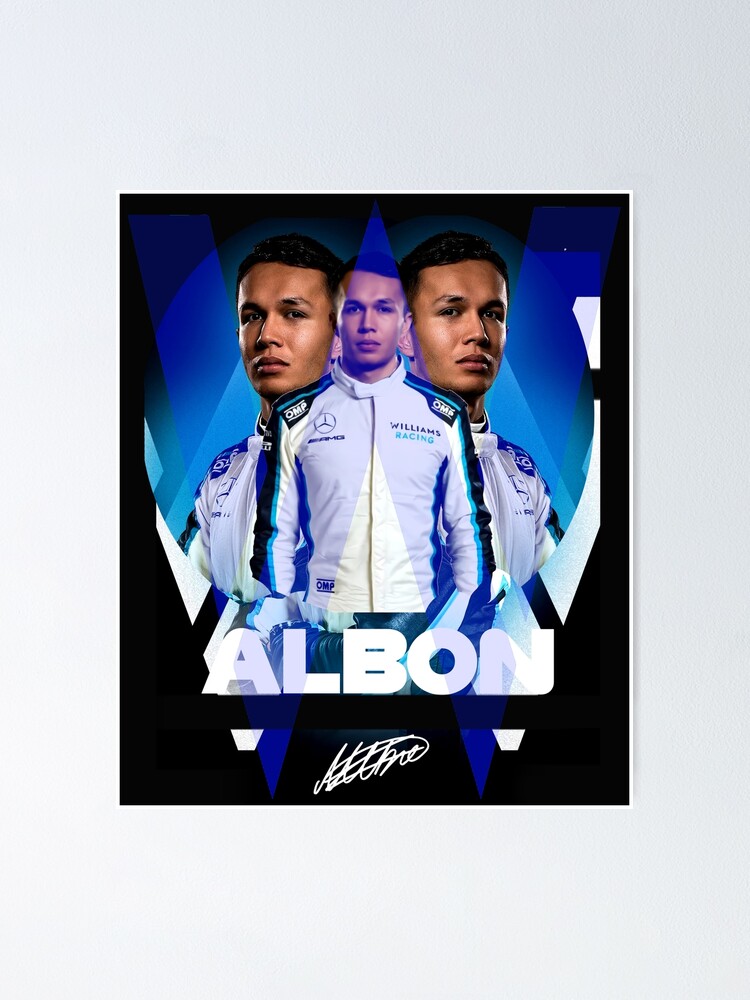 Poster Alex Albon Williams 2022 Silverstone F1 Lando Norris George