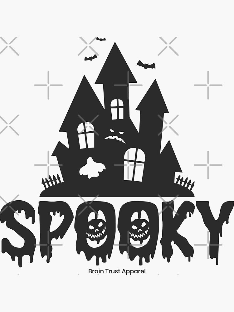 Spooky Halloween Design Sticker For Sale By Braintrustappar Redbubble