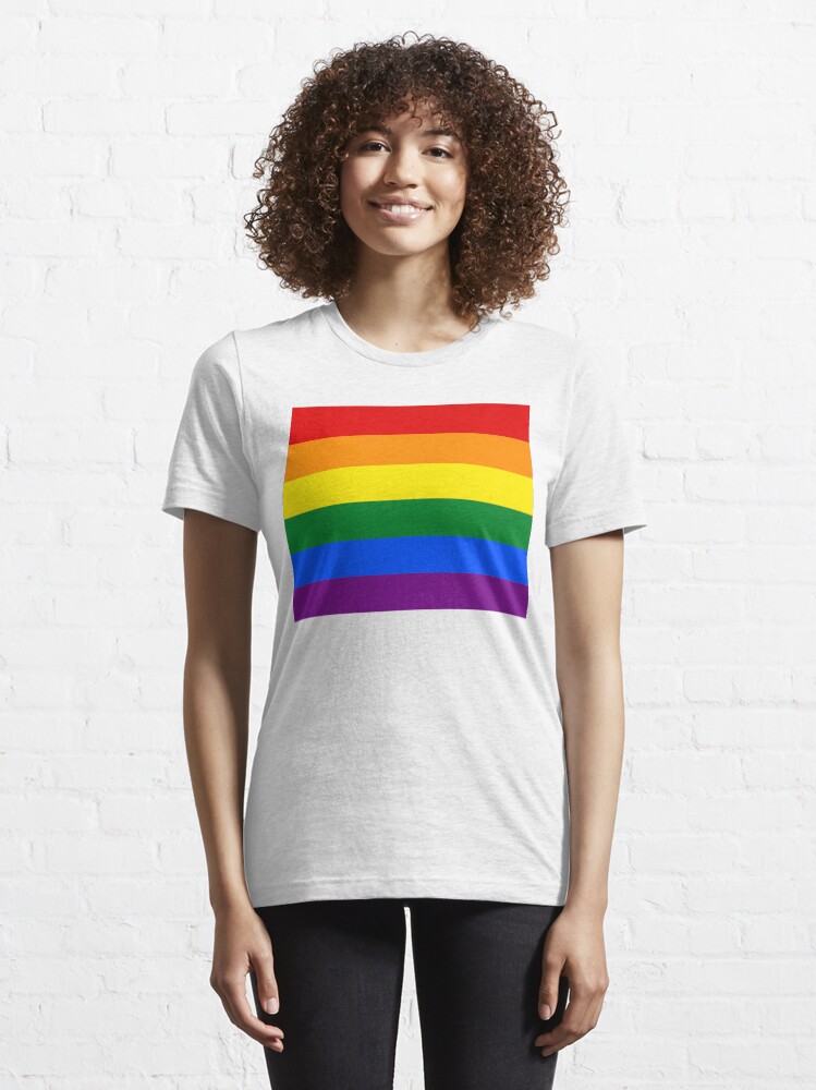 Large Gay Pride Rainbow Equality And Freedom Flag T Shirt By