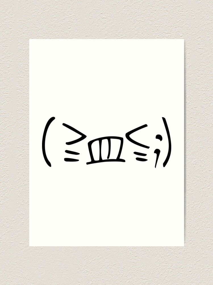 Fuck Off Emoji Kaomoji Emoticon Art Print For Sale By Tedglobal