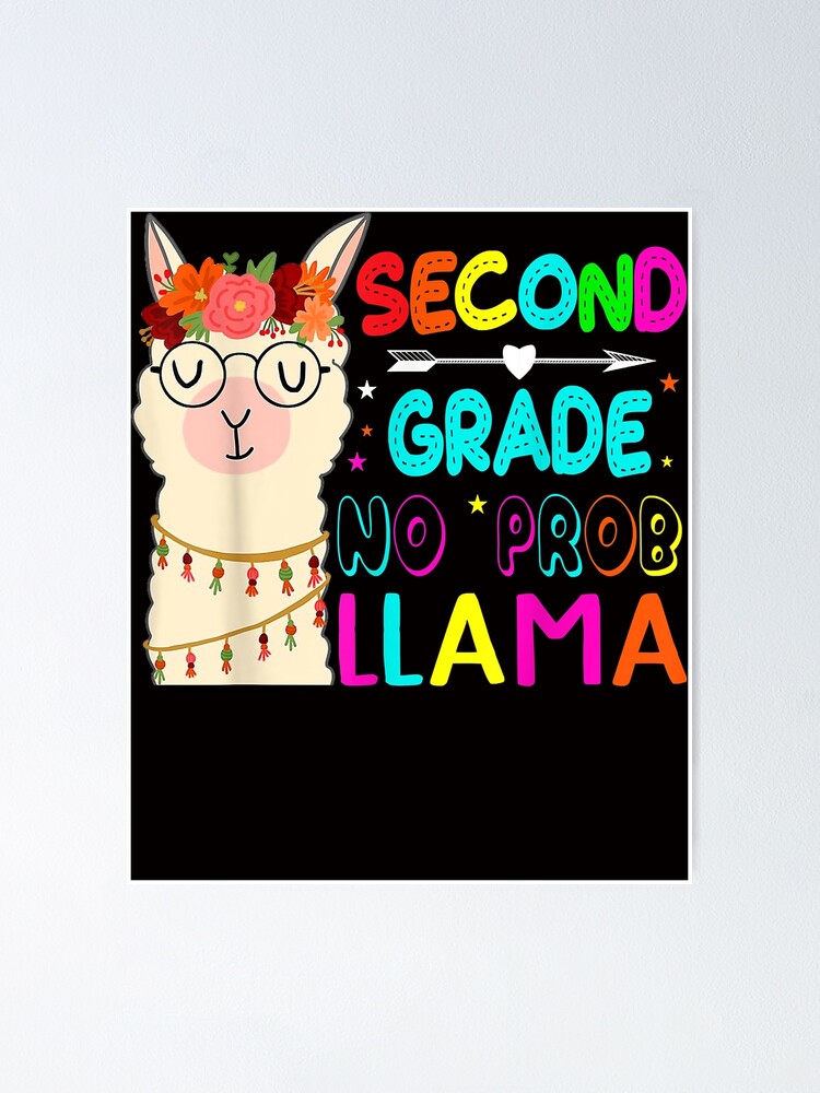 P Ster Segundo Grado No Prob Llama Regreso A La Escuela Camiseta De