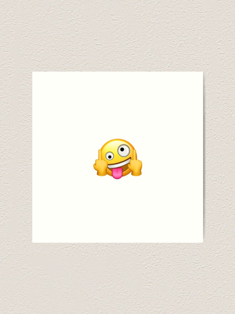 Hey Fuck Off Fuck Off Emoji Sticker Art Print By I Like Sleep