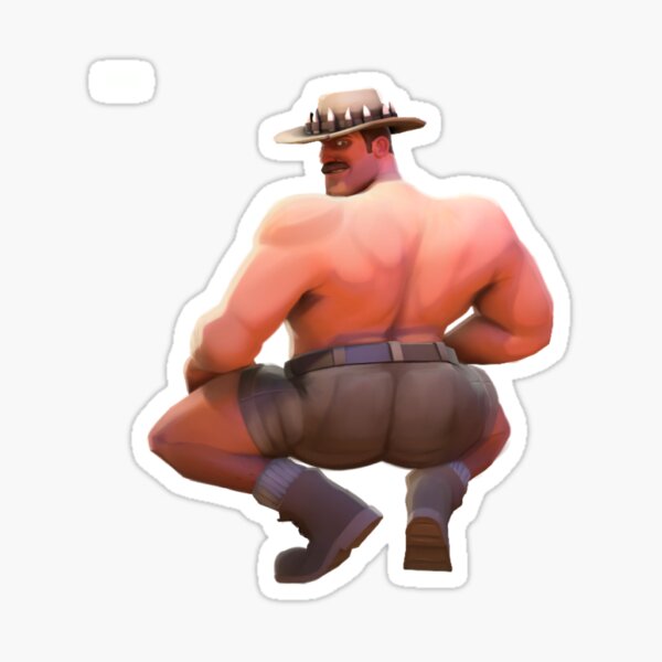 Saxton Hale Omni Thicc Sticker For Sale By Okita Fuyu Redbubble