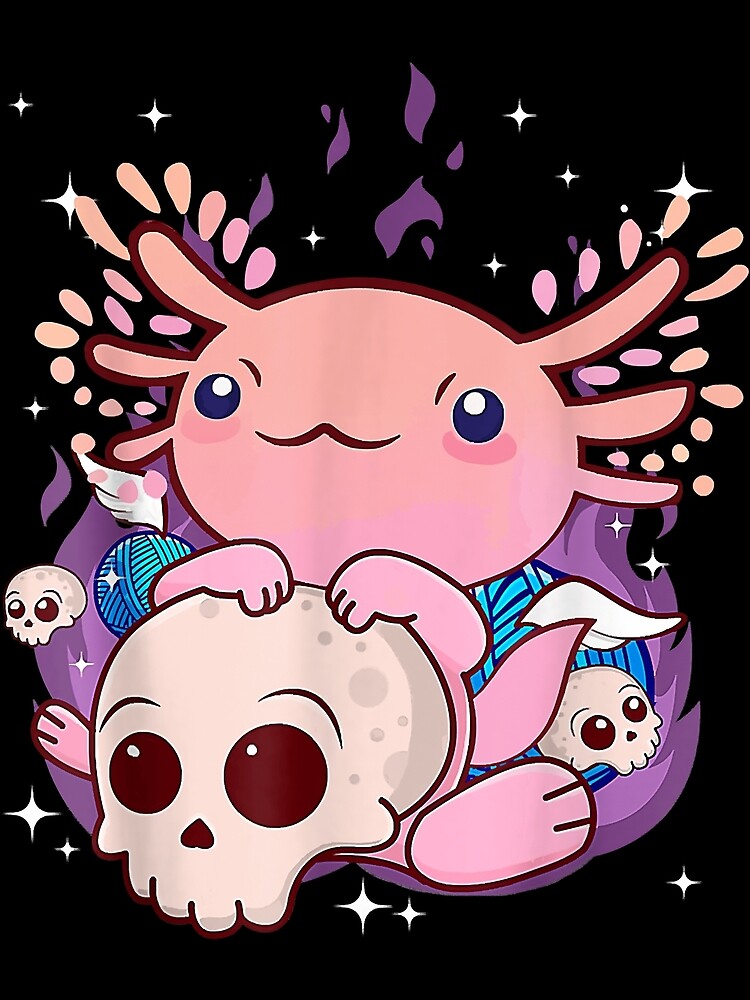 Cute Anime Kawaii Axolotl Aesthetic Pastel Goth Halloween