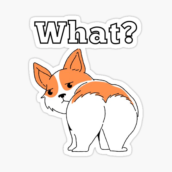 Corgi Butt Sticker For Sale By ForlinPrint Redbubble