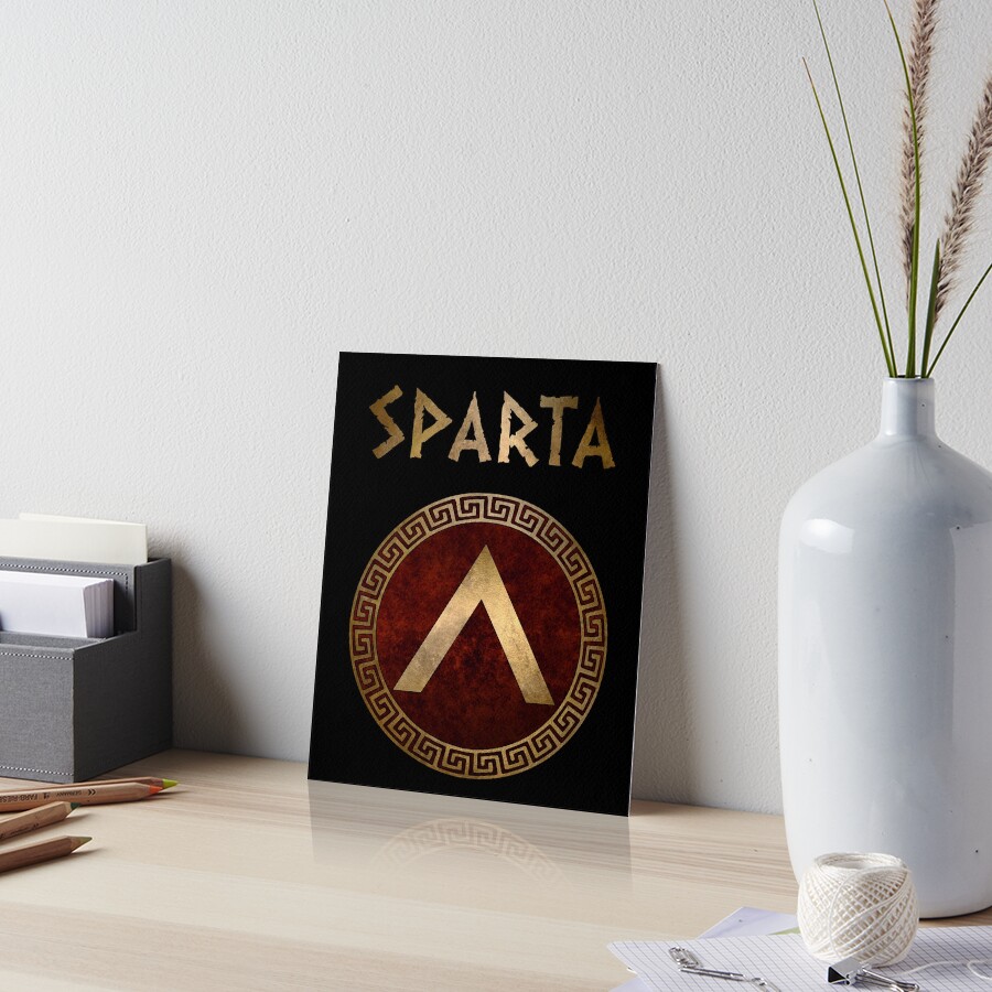 Spartan Shield Lacedaemonian Lambda Ancient Symbol Of Sparta Art