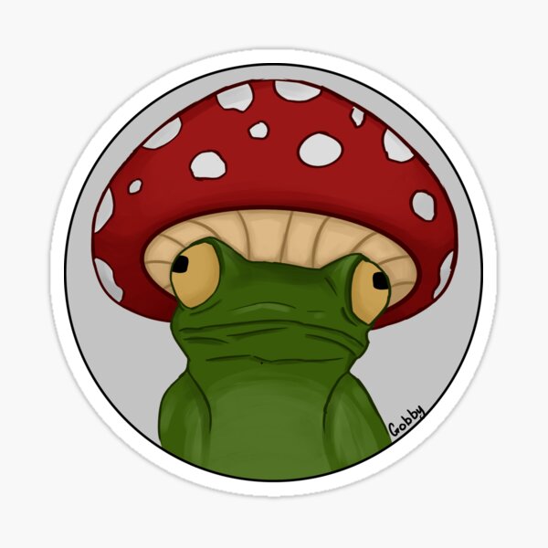 Mushroom Frog Sticker For Sale By Bedroomgoblin Redbubble