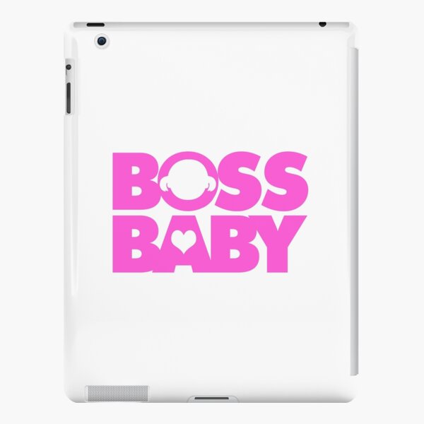 iPad Hülle Skin for Sale mit Boss Baby Schriftzug Pink von ninakosh