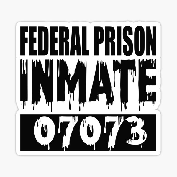 Federal Prison Inmate Halloween Costume Sticker For Sale By Sutima