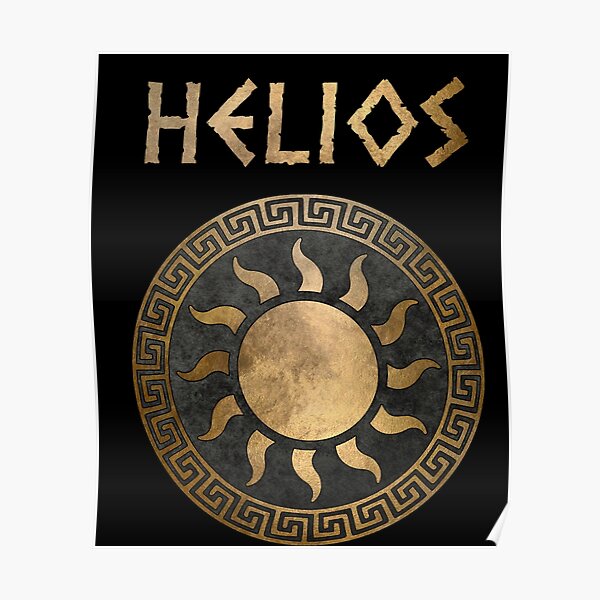 Helios Greek God Of The Sun Ancient Symbol Poster For Sale By