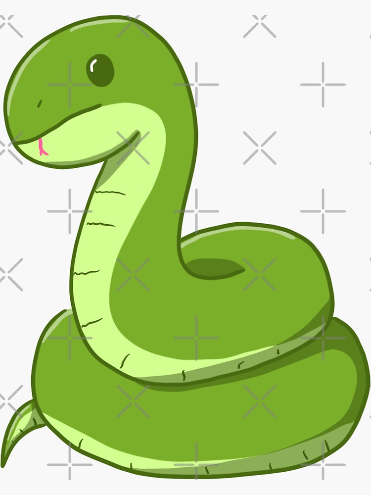 Cute Green Snake Sticker For Sale By KaitLouise Redbubble