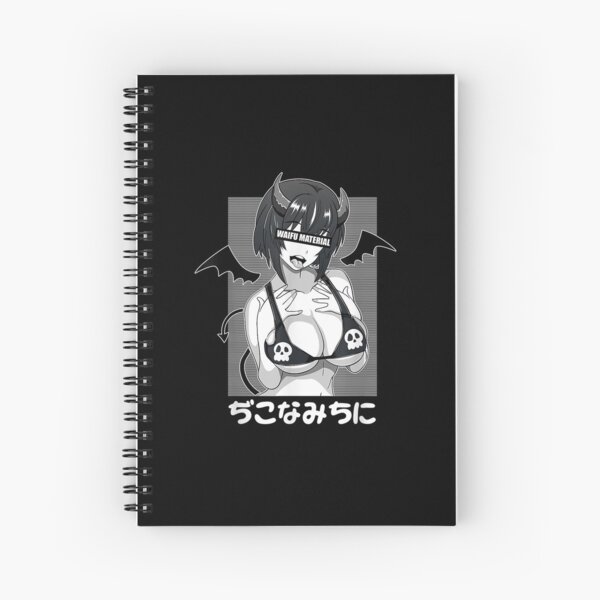 Ahegao Waifu Material Lewd Devil Anime Girl Cosplay Spiral Notebook By JaisonshiJan Redbubble