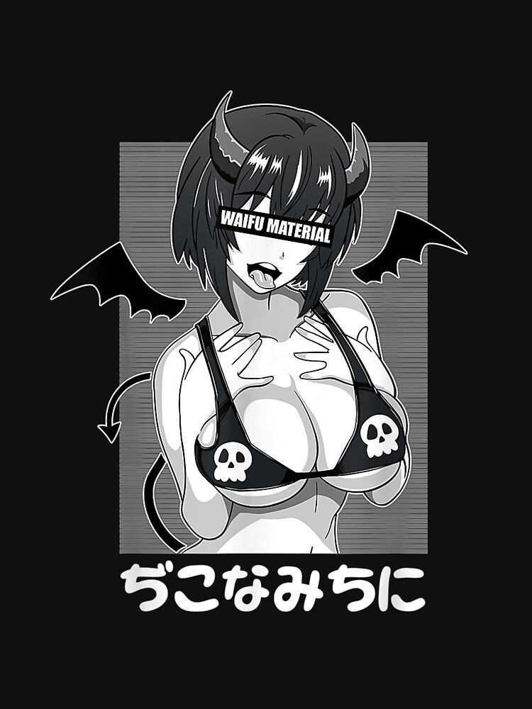 Ahegao Waifu Material Lewd Devil Anime Girl Cosplay T Shirt For Sale By Jaisonshijan