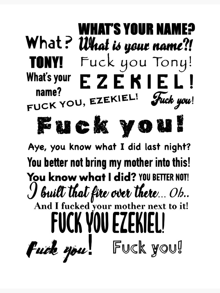 Fuck You Tony Poster For Sale By Jadremtoys Redbubble