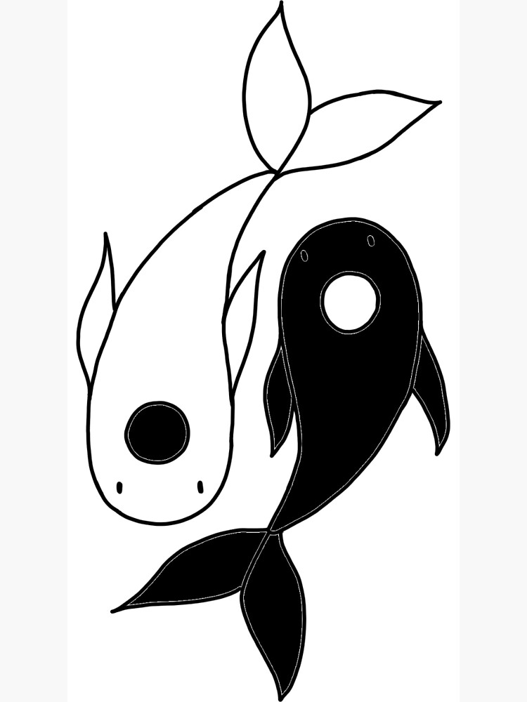 Yin Yang Koi Fish Sticker For Sale By Starrysea Redbubble