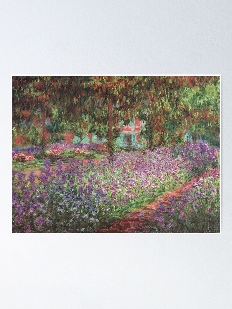 Póster El jardín del artista de Claude Monet en Giverny de mosfunky