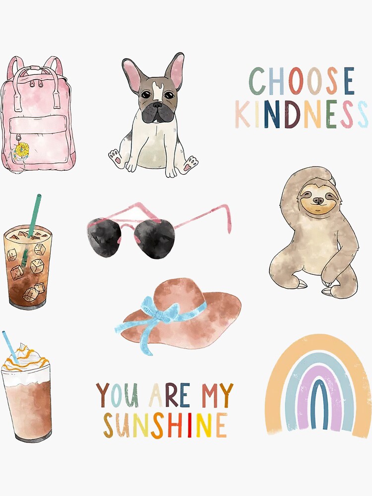 Big Moods Watercolor Vsco Girl Aesthetic Pack Sticker For Sale By