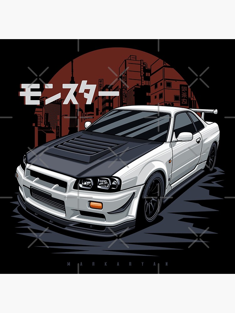 Monster Skyline GTR R34 Poster For Sale By OlegMarkaryan Redbubble