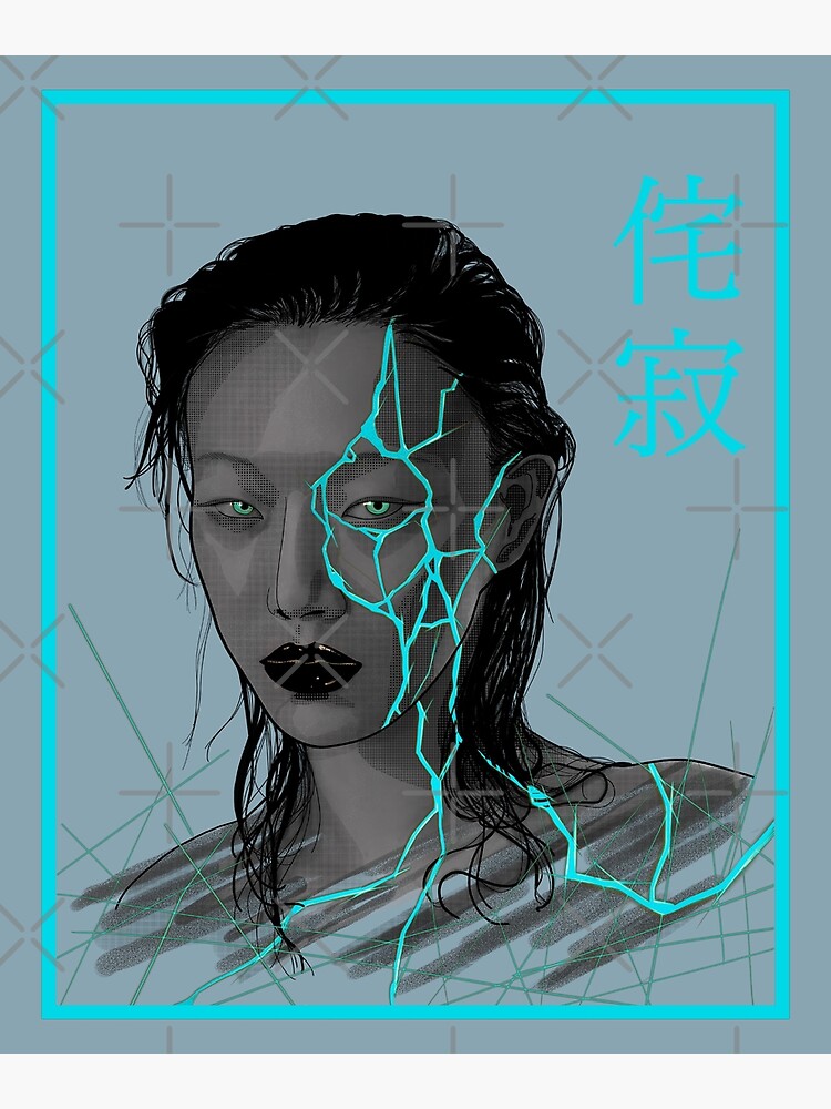 Kintsugi Girl Between Cyberpunk And Wabi Sabi Poster For Sale By