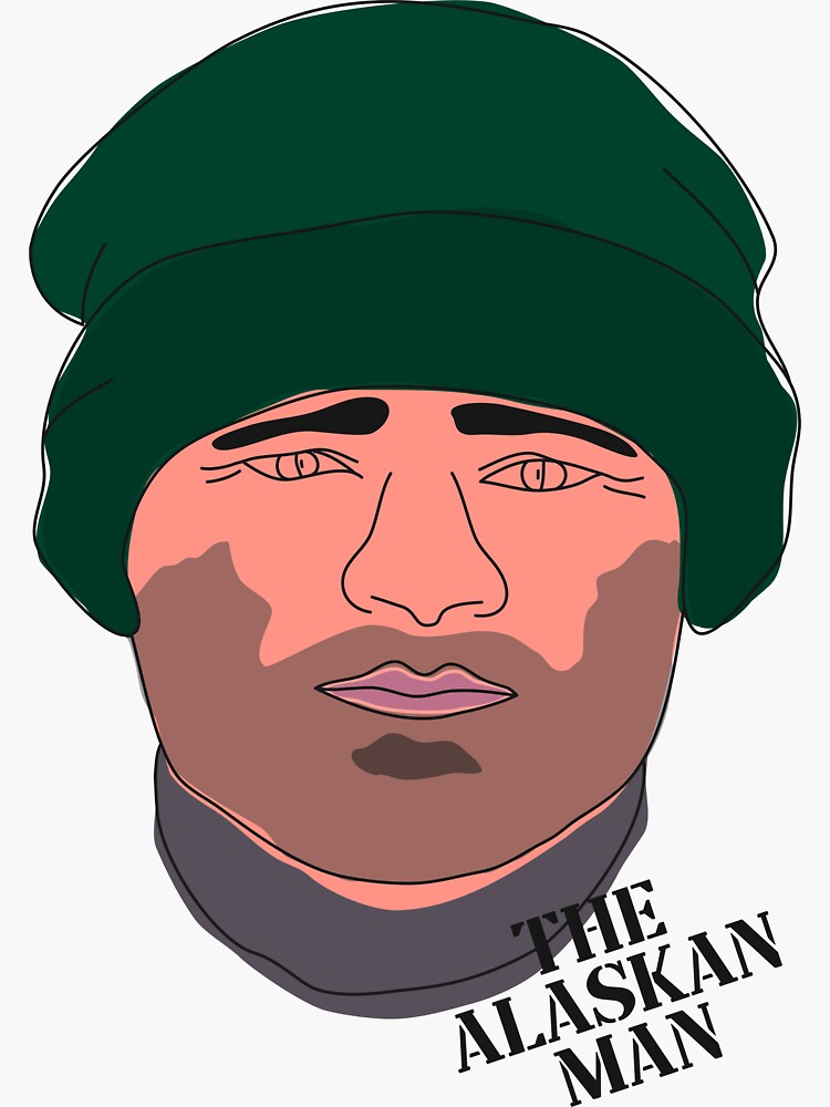 The Alaskan Man Sticker For Sale By Ciaobebo Redbubble