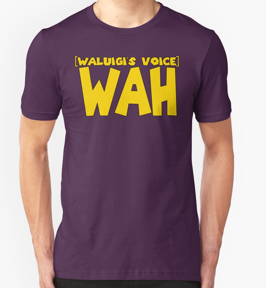 quot wah waluigi s voice quot t shirts hoodies by afrobattler redbubble quot wah waluigi s voice quot t shirts hoodies by afrobattler redbubble