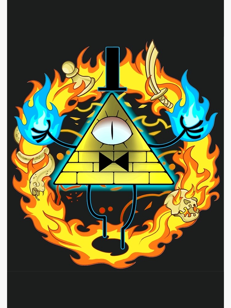 Get Here Bill Cipher Gravity Falls Poster By KyleCowena Redbubble