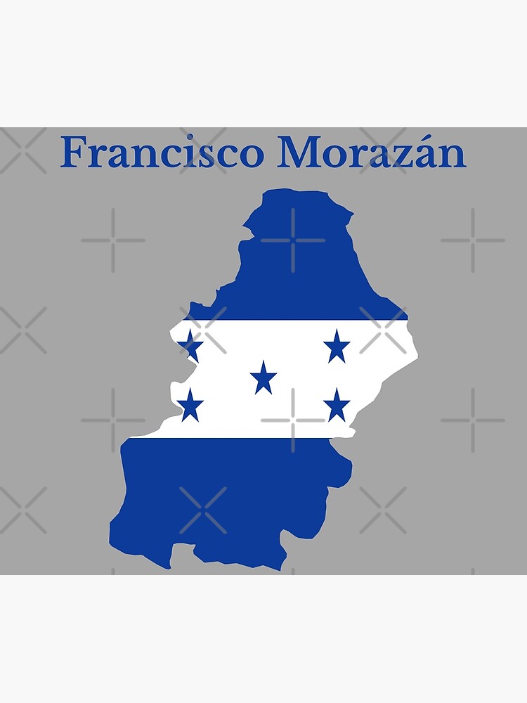 Francisco Morazan Department Map Design Honduras Poster For Sale