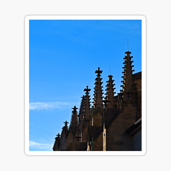 Small Doors On The Church Roof In Rothenburg Ob Der Tauber Sticker