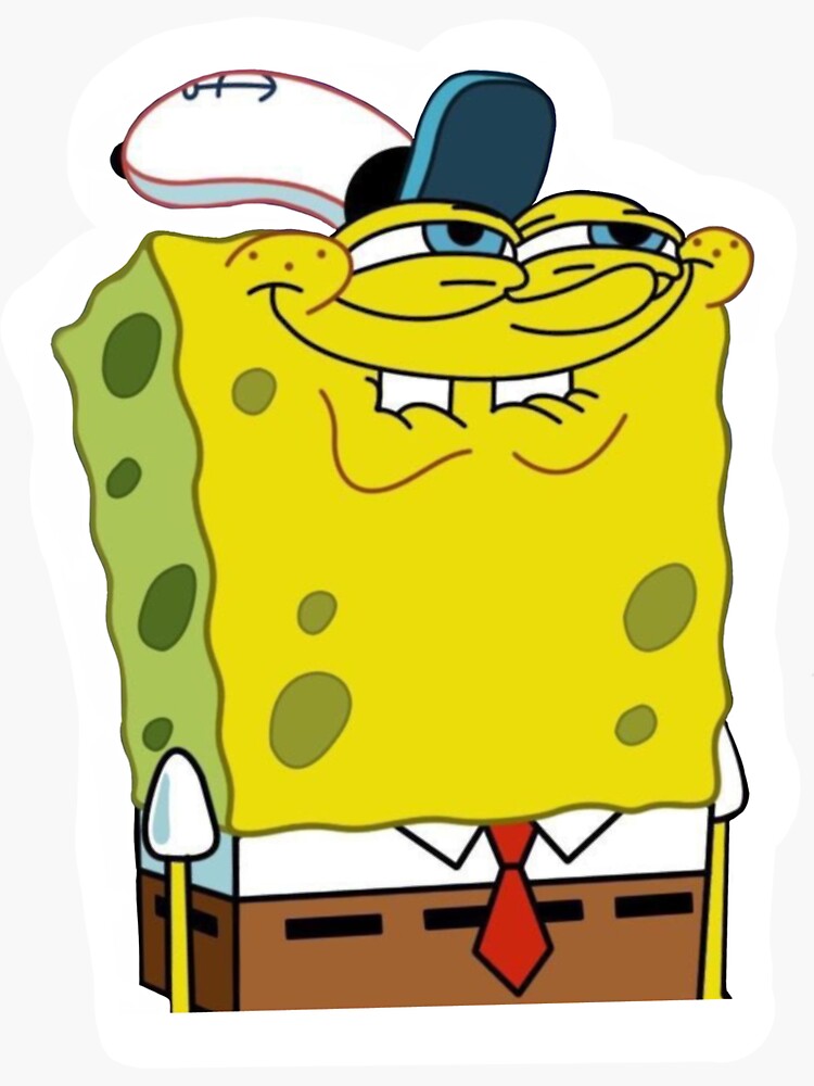 Spongebob Grin Sticker For Sale By Symasstudio Redbubble