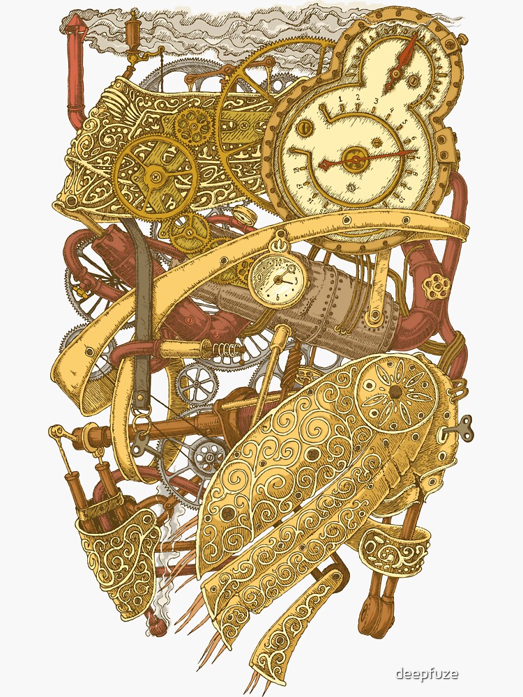 Mechanica Natura Sticker For Sale By Deepfuze Redbubble