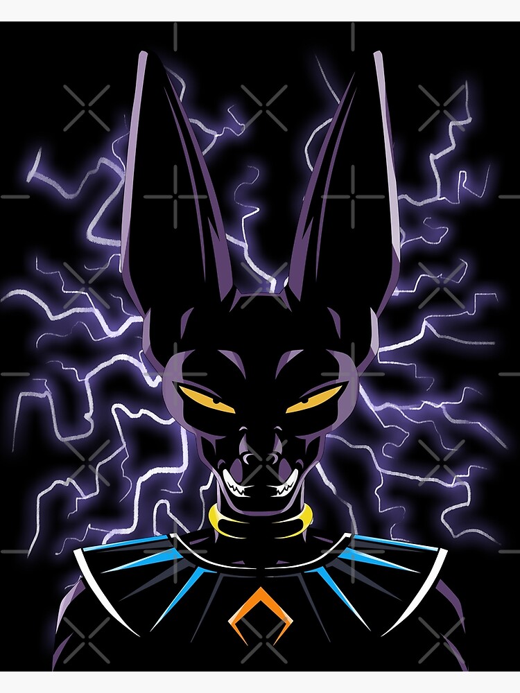 Póster Dragon Ball Dios de la destrucción Beerus de Genjitsu Art Redbubble