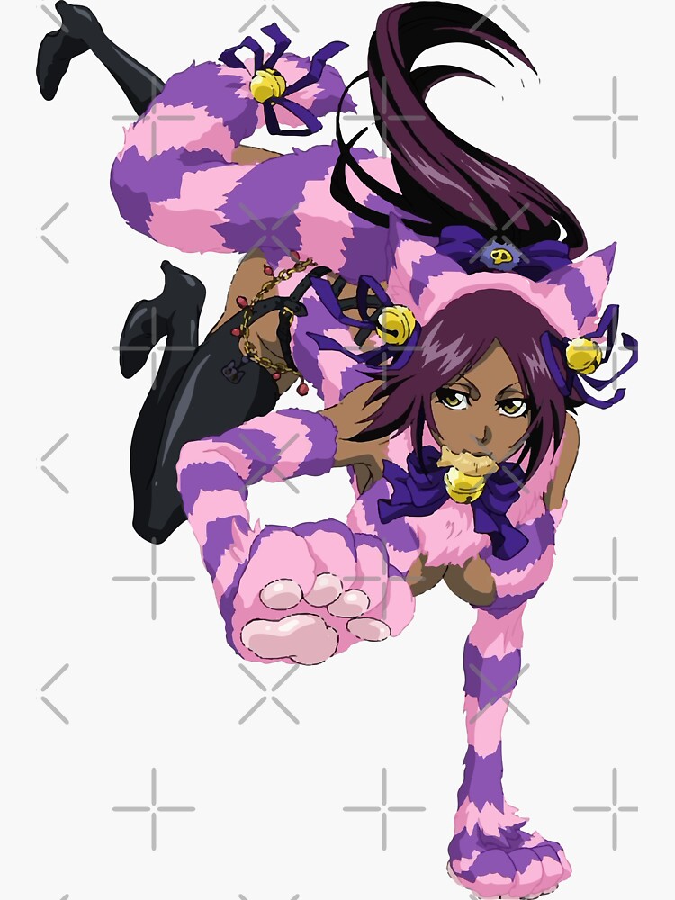 Cute Neko Mode Shihouin Yoruichi Kawaii Sticker For Sale By Filal