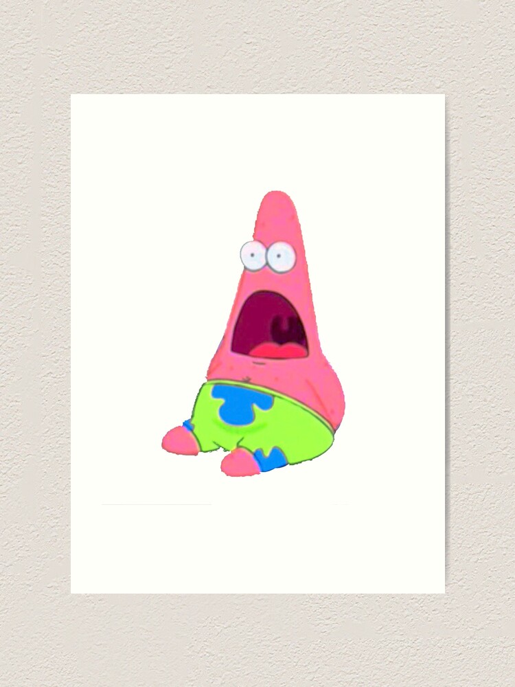 Patrick Star Jaw Dropped Meme Art Print For Sale By Aschultz4 Redbubble