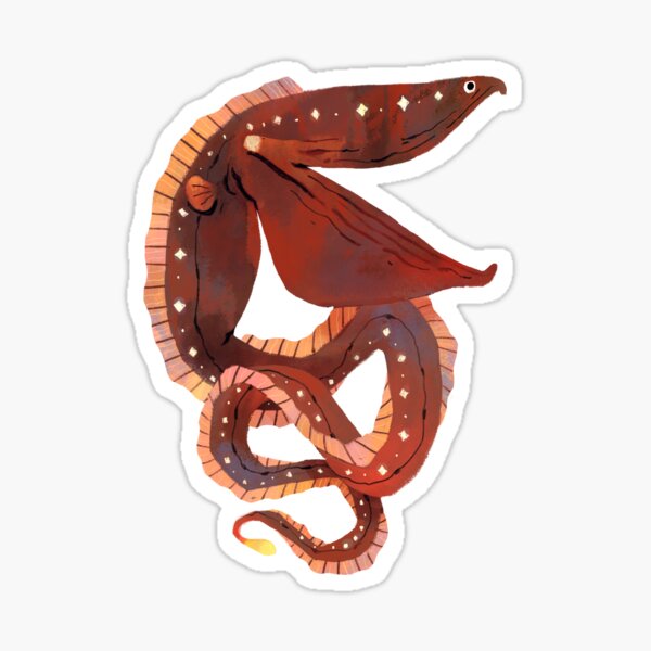 Starry Gulper Eel Sticker For Sale By Salami Spots Redbubble