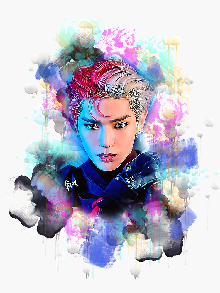 NCT 127 Taeyong Colorful Art Sticker For Sale By Lajibolalaa Redbubble