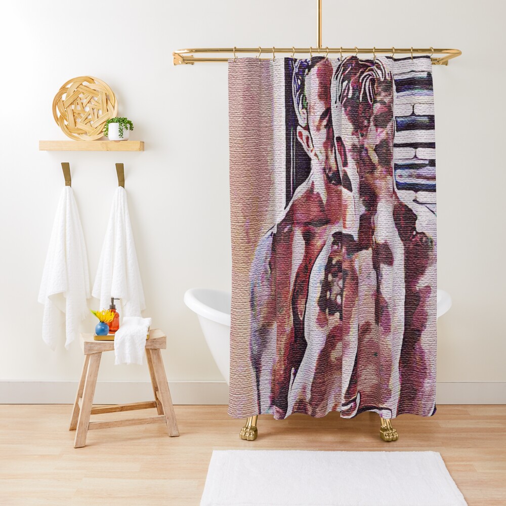 Morning Kisses Homoerotic Art Male Nudes Male Nude Shower Curtain