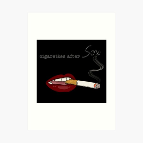 Cigarettes After Sex Logo Fan Art Black Art Print For Sale By