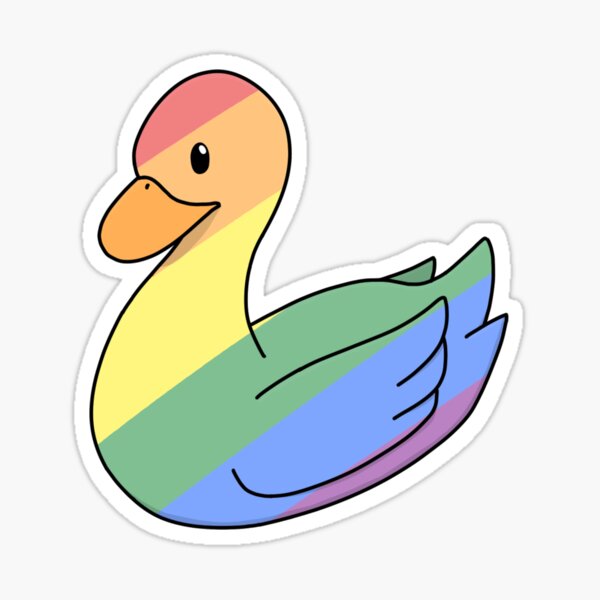 Pastel Gay Duck Sticker For Sale By Ceolsonart Redbubble