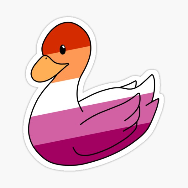 Lesbian Duck Sticker For Sale By Ceolsonart Redbubble